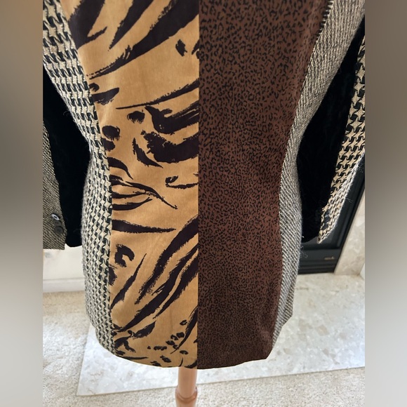 Stanley Blacker Vintage Patchwork  Blazer - Black, Brown, Tan - Picture 8 of 12